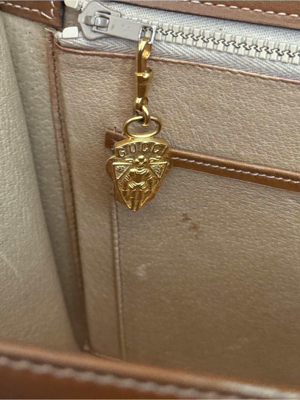 Gucci Brown Leather Top-Handle with Gold Hardware - Picture 10 of 17